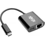 Eaton Tripp Lite U436-06N-GB-C USB-C naar Gigabit Ethernet-adapter met USB-C PD-laadfunctie - Thunderbolt 3 - zwart