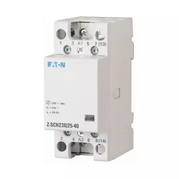 EATON Z-SCH230/25-40 installatiecontactor, 230V AC spoel, 4-polig (4 NO), 25A, 2 TE, DIN-rail, MPN 248847