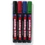 Edding 330/4 S Permanent marker set, Zwart/Blauw/Groen/Rood, 4 stuks 4-330-4