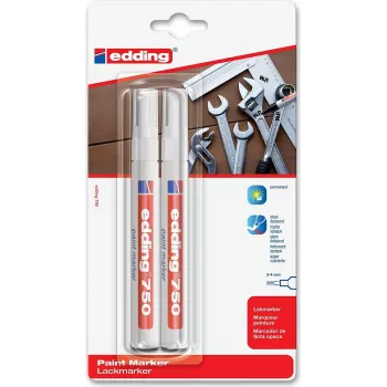 Edding 750 witte lakmarker - 2 mm ronde punt 4-750-2-3049