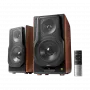 Edifier S3000MKII Premium draadloze 2.0 boekenplankluidsprekers, bruin