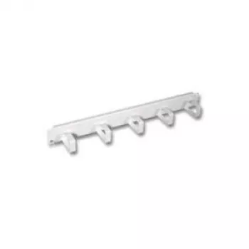 EFB 19 inch 1U kabelmanagementpaneel met 5 kunststofhouders, RAL 7035 lichtgrijs 699992