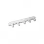 EFB 19 inch 1U kabelmanagementpaneel met 5 kunststofhouders, RAL 7035 lichtgrijs 699992