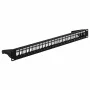 EFB 19 inch 1U patchpanel, 24-poorts, metaal, kantelbaar, zwart RAL9005