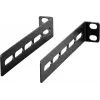 EFB Elektronik hoekset voor legborden 1/2/3U, 2 stuks, RAL 9005 diepzwart 691650TS.W