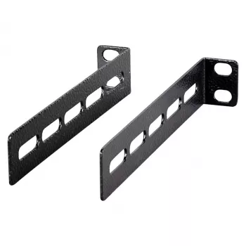 EFB Elektronik hoekset voor legborden 1/2/3U, 2 stuks, RAL 9005 diepzwart 691650TS.W