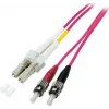 EFB Elektronik duplex-jumper LC-ST 50/125µm OM4 LSZH Erika violet 2,0mm 3m