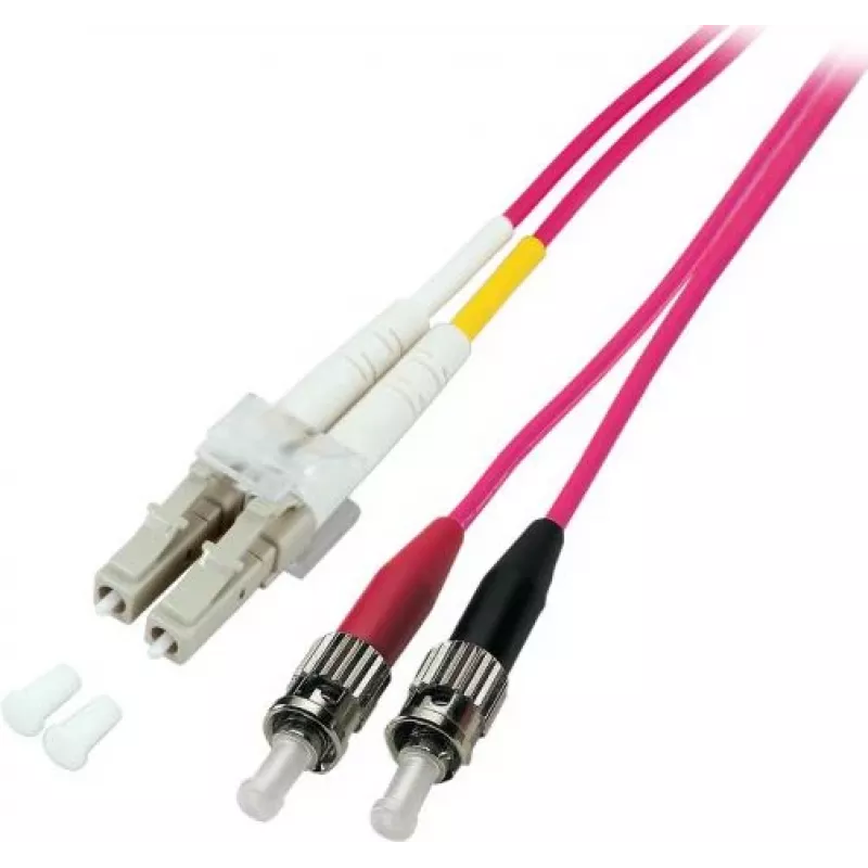 EFB Elektronik duplex-jumper LC-ST 50/125µm OM4 LSZH Erika violet 2,0mm 3m