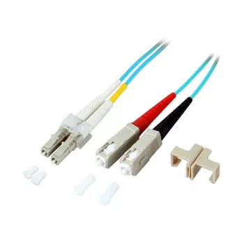 EFB Elektronik ECOFIBER Duplex glasvezel-patchkabel LC-SC, OM3 50/125 um, LSZH, 30 m, Aqua