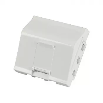 EFB ELEKTRONIK ET-25027 45x45mm Keystone-afdekking, 1-poorts hoekaansluiting, Reinwit (RAL 9010)