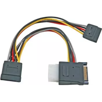 EFB Elektronik K5347.015 SATA naar 2x SATA + Molex stroomverdeelkabel - 0,15 m