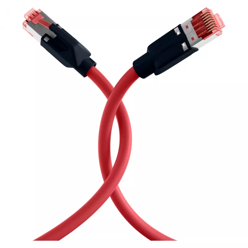 EFB ELEKTRONIK RJ45 patchkabel Cat.6A S/FTP PUR Draka UC900 TM21 rood 0,25 m