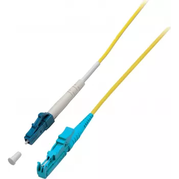 EFB-Elektronik simplex glasvezel patchkabel E2000 APC naar LC UPC OS2 3m geel LSZH 9/125µm O0863.3