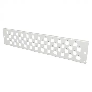 EFB Elektronik VSB2HE-FP-48E2-D-RDM 2U frontplaat voor 48x E2000 duplex, grijs