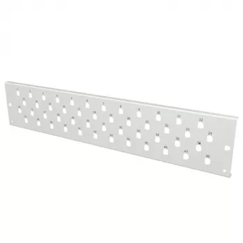 EFB Elektronik VSB2HE-FP-48ST 2U 19-inch frontplaat voor 48 ST/FC D-gat-adapter, grijs