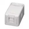 EFB ET-25166 opbouw Keystone-doos, 1 poort, zelfsluitend stofdeksel, reinwit