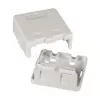 EFB ET-25166 opbouw Keystone-doos, 1 poort, zelfsluitend stofdeksel, reinwit