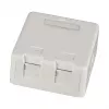 EFB ET-25166 opbouw Keystone-doos, 1 poort, zelfsluitend stofdeksel, reinwit