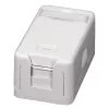 EFB ET-25166 opbouw Keystone-doos, 1 poort, zelfsluitend stofdeksel, reinwit