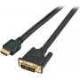EFB HighSpeed HDMI+ kabel met Ethernet, HDMI A naar DVI-D 18+1 stekker, 20 m, zwart K5432.20V2