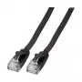 EFB RJ45 platte patchkabel Cat.6A U/UTP PVC 0,25m zwart