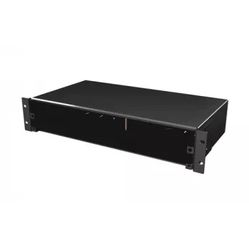 EFB VSB2HE-A-SW 2U sliding rack splicebox, onbezet, zwart, zonder frontplaat