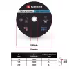 Einhell 230 x 2,0 mm dunne doorslijpschijven voor haakse slijper, 10-pack 711524
