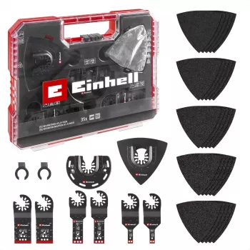 Einhell 708135 XL-PLUS-CASE BiM HSS multifunctioneel gereedschap-accessoireset, 10 delen