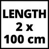 Einhell aluminium geleiderail 2x1000mm (4502118)