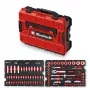 Einhell E-Case 92-delige gereedschapsset (370514) - chroom-vanadiumstaal, zwart/rood