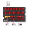 Einhell E-Case VDE gereedschapskoffer 24-delige elektricienset (rood/geel)