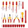 Einhell E-Case VDE gereedschapskoffer 24-delige elektricienset (rood/geel)