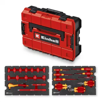 Einhell E-Case VDE gereedschapskoffer 24-delige elektricienset (rood/geel)