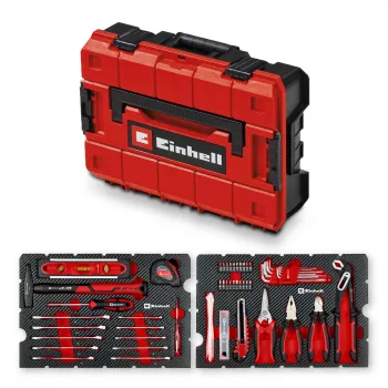 EINHELL-KWB E-Case gereedschapskoffer verhuizing, 79-delig (zwart/rood)