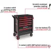 EINHELL-KWB gereedschapskar leeg, 6 laden (zwart/rood, 4 platte, 2 hoge laden)