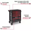 EINHELL-KWB gereedschapskar leeg, 6 laden (zwart/rood, 4 platte, 2 hoge laden)