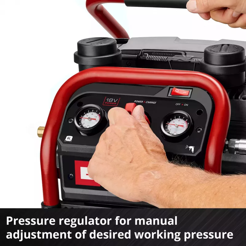 EINHELL Power X-Change accu-compressor SILENZZO 18/160, 18V (rood/zwart, zonder accu en oplader)