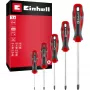 Einhell schroevendraaierset PZ, 5-delige (rood/zwart, ergonomische tweekomponenten handgrepen)