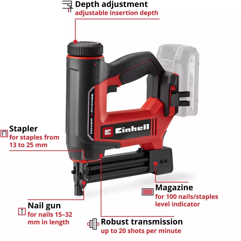 Einhell TE-CN 18/32 Li - Solo accu-nietpistool 18V Power X-Change (apparaat zonder accu)