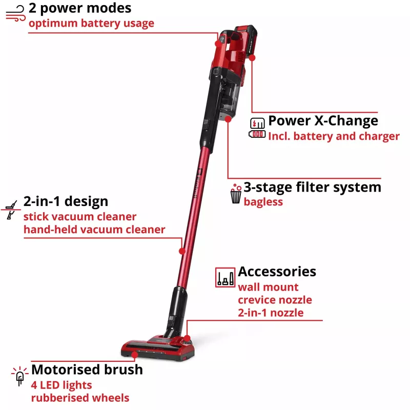 Einhell TE-SV 18 Li 2347187 accu-handstofzuiger 18 V met accu en oplader