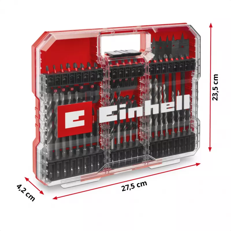 EINHELL XL-CASE impact bit- en boorset, 95-delig, boor- & bitset