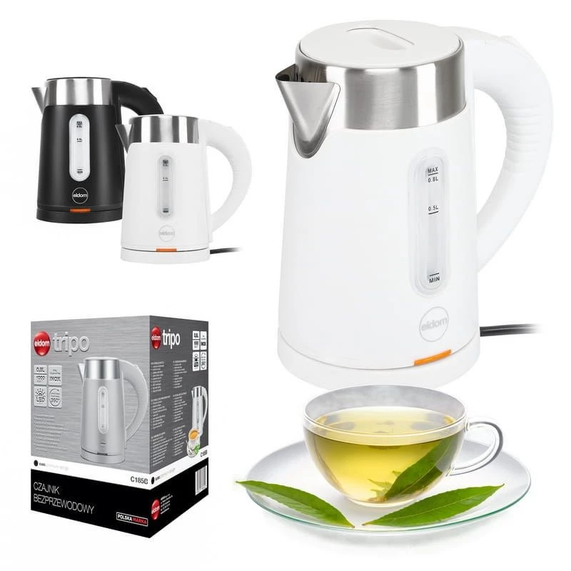 ELDOM C185B Tripo draadloze waterkoker 0,8 L 1000 W wit