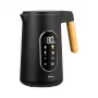 ELDOM C550 Draadloze waterkoker met temperatuurregeling, 1,7 L, 2200 W, RVS, 5 voorinstellingen, warmhoudfunctie, LED-display, zwart