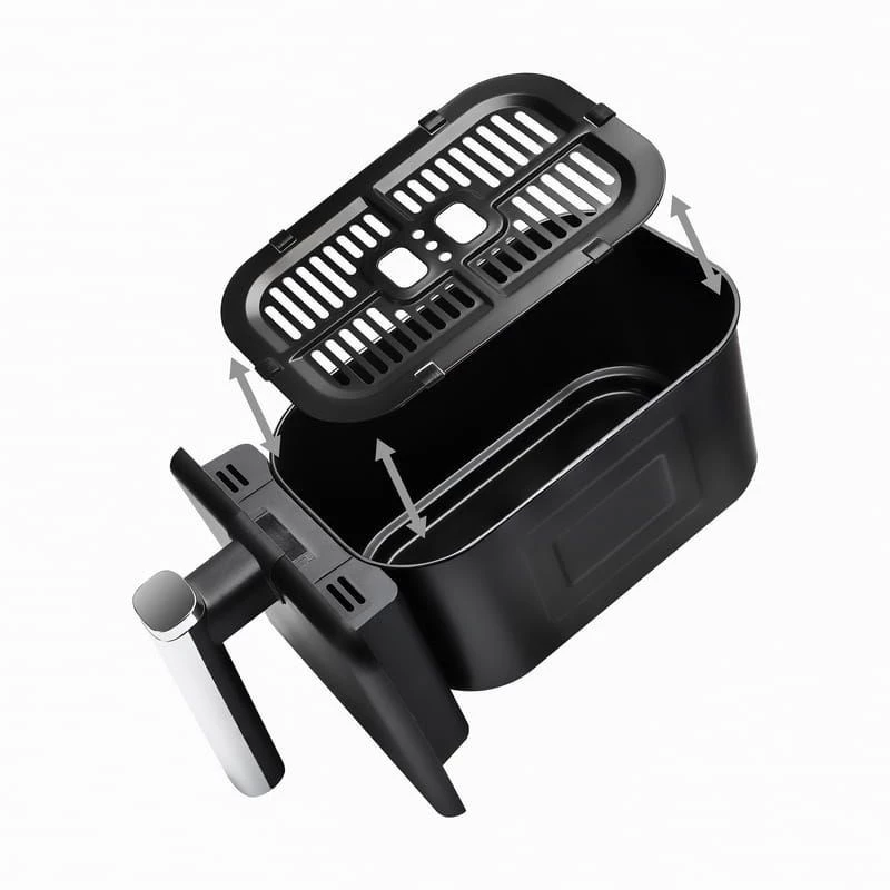 ELDOM FR200 heteluchtfriteuse, 9 L, 2200 W, Dual Drawer