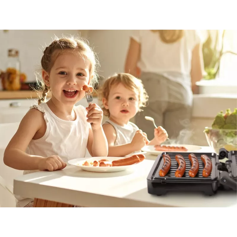 Eldom GK110 contactgrill, 800 W, zwart/zilver