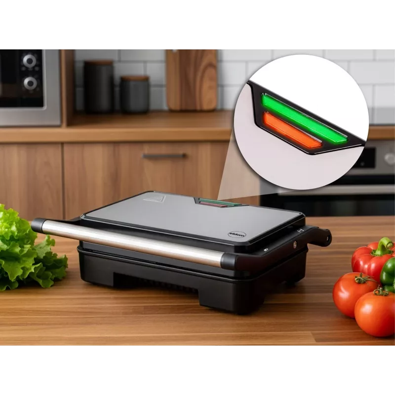 Eldom GK110 contactgrill, 800 W, zwart/zilver