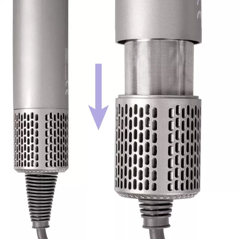 ELDOM HT280 haardroger, 1650 W, grijs, 3 warmtestanden, 2 blaasstanden, koude luchtstoot, concentratordop, afneembaar luchtfilter, ophangoog, oververhittingsbeveiliging, 1,8 m kabel