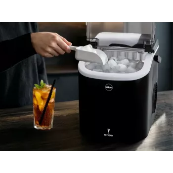 ELDOM KS230 ijsblokjesmachine - 12 kg/24u, 2,2L tank, 9 blokjes per cyclus, zilver/zwart