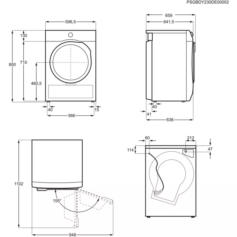 Electrolux 700 DelicateCare 9kg warmtepompdroger