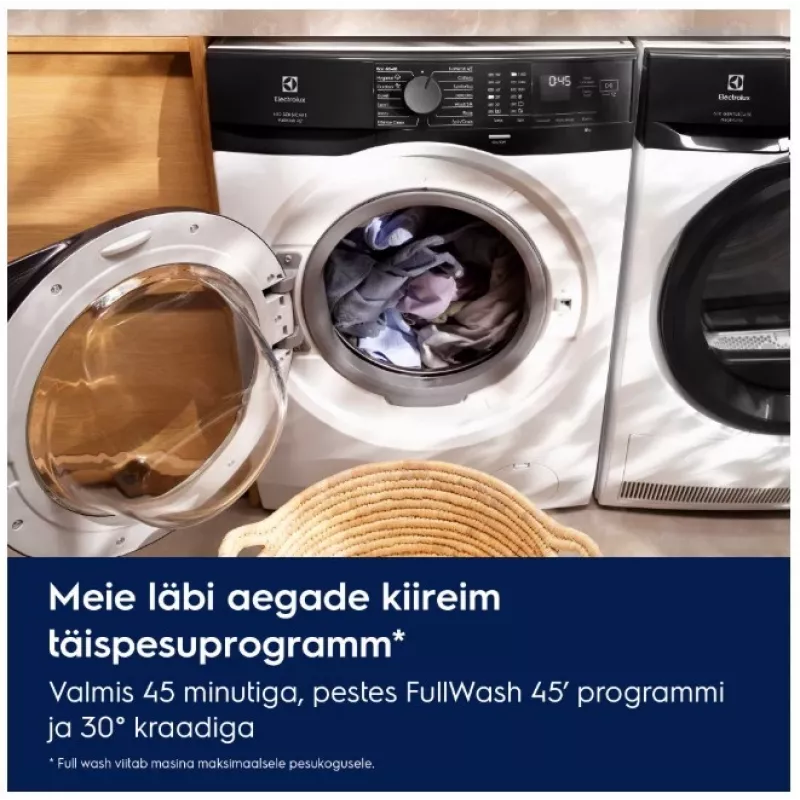 Electrolux EW6F9482E vrijstaande frontlader wasmachine, 8 kg, 1400 t/min, wit